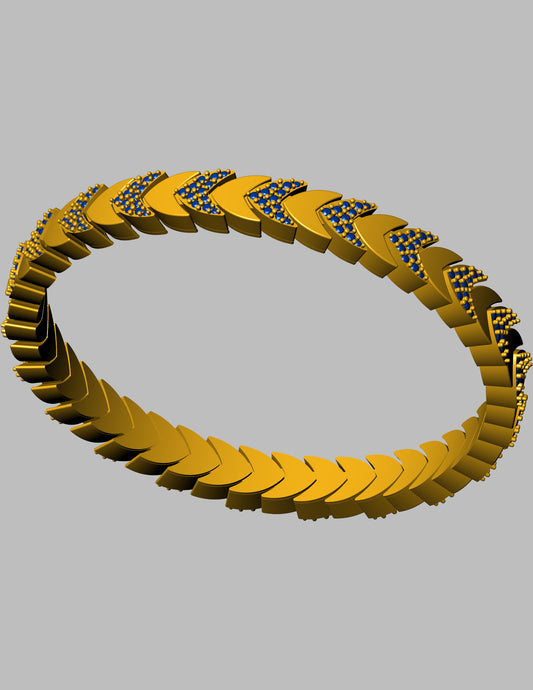 Stretchable Bracelet CAD File Design with Hidden Spring Mechanism