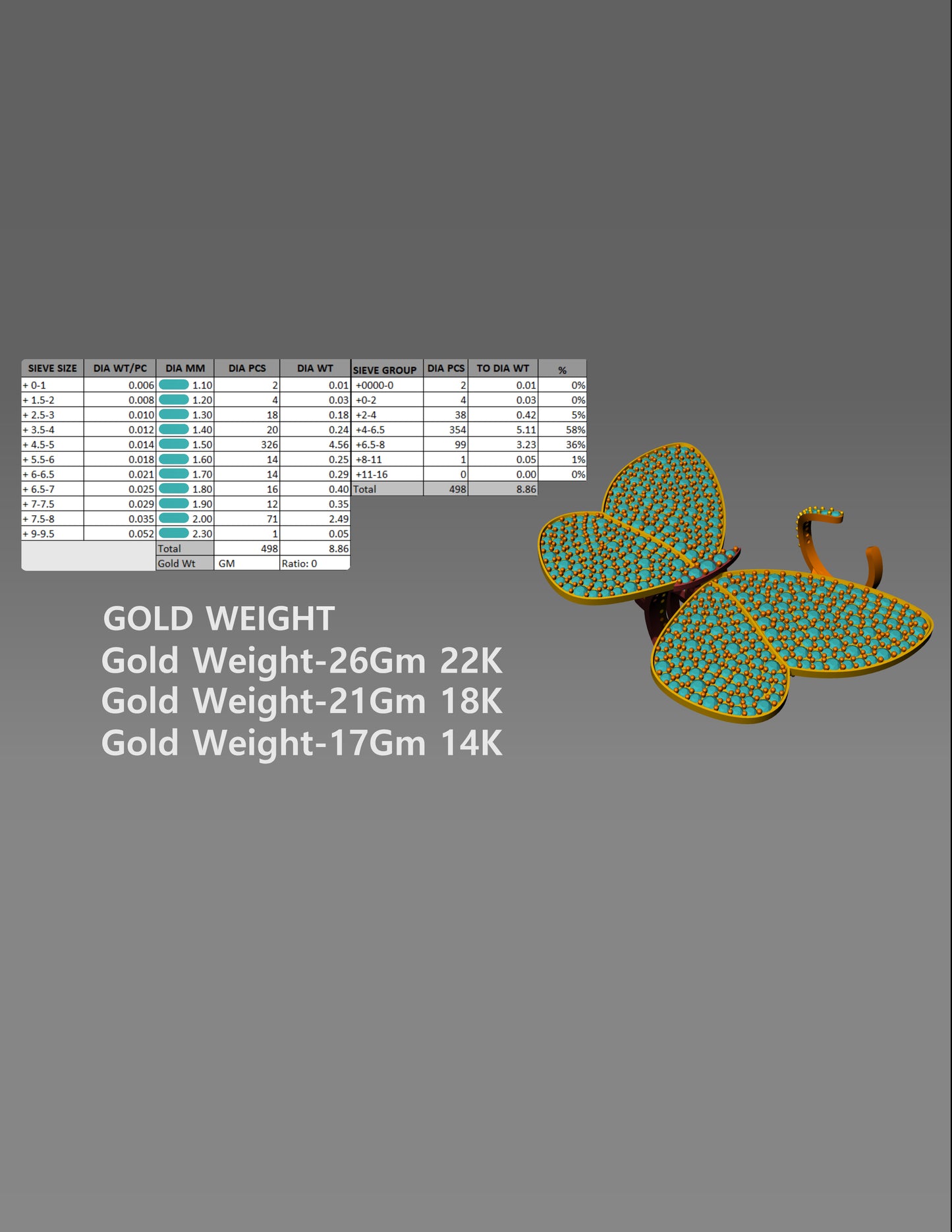 Butterfly Motif Kinetic Ring Movable Wings CAD Design 3D Model Files