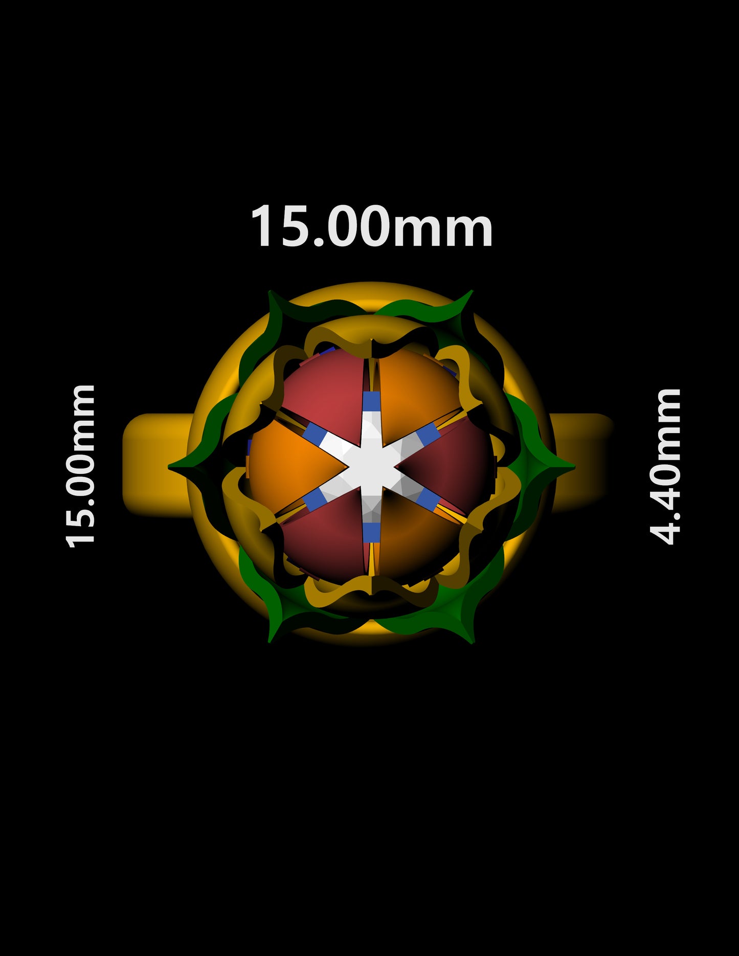 Lotus Bloom Diamond Ring CAD Design 3D Jewelry Model