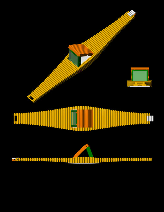 Slim Bracelet Watch with Hinged Cover Jewelry CAD Design