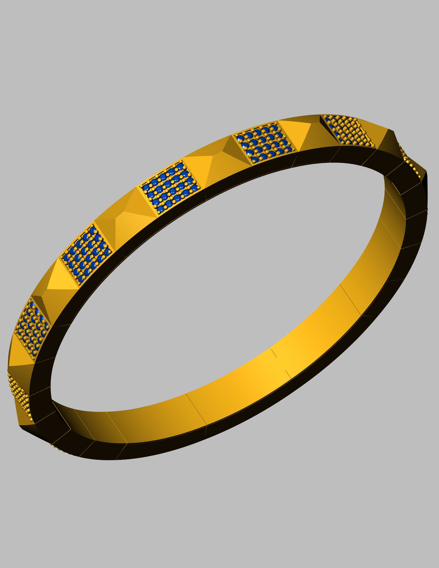 Geometric Pyramid Stretchable Bracelet CAD Design