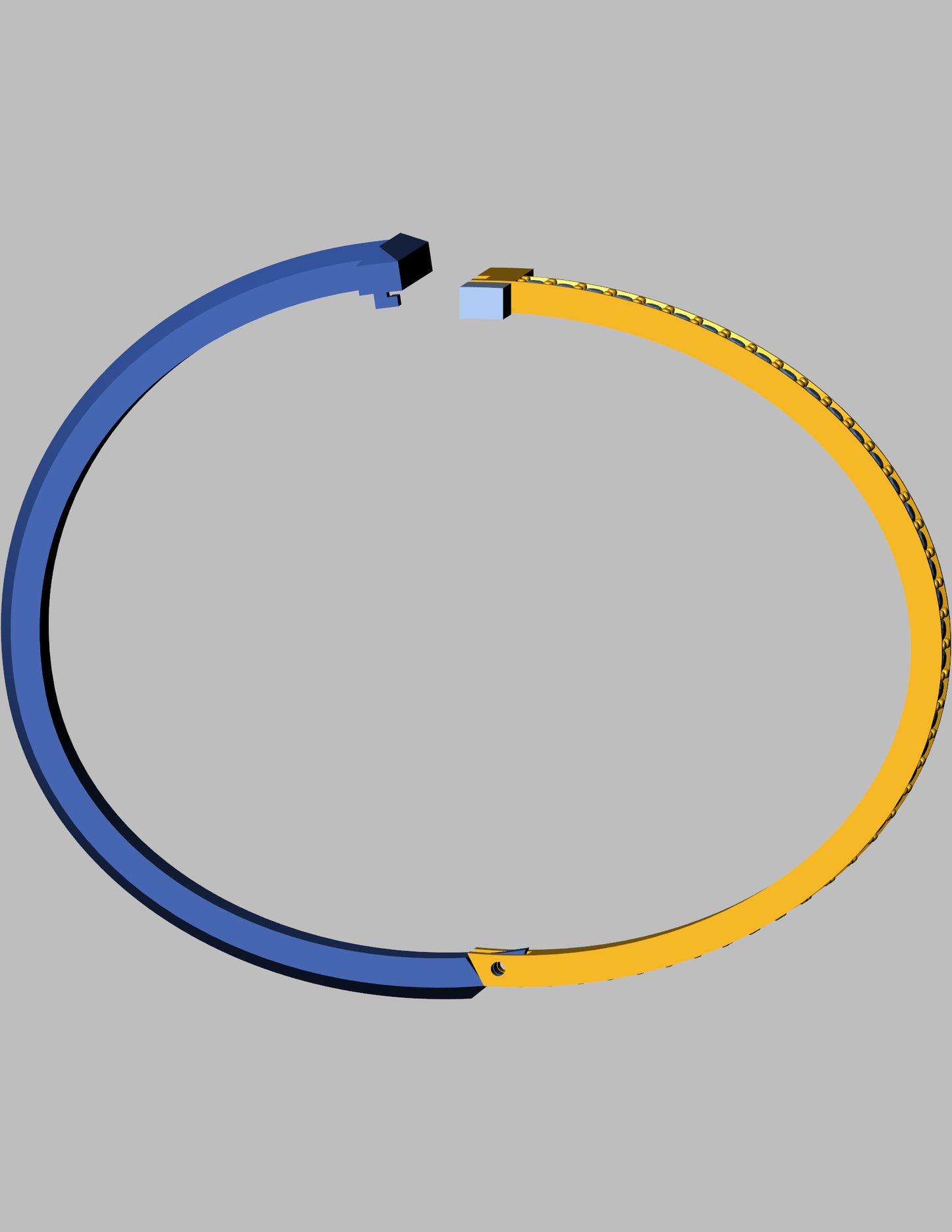 Tiffany T Narrow Inspired Hinged Bangle CAD Pave Diamond Bar Design with Side Lock