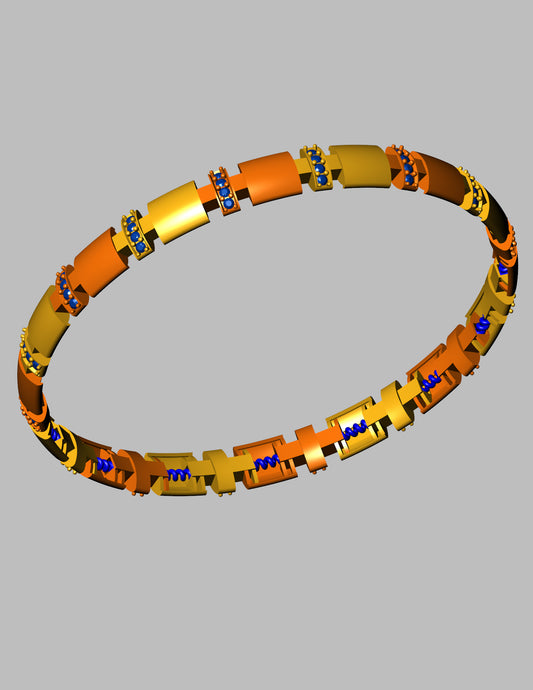 Stretchable Bracelet CAD File | Spring-Linked Design