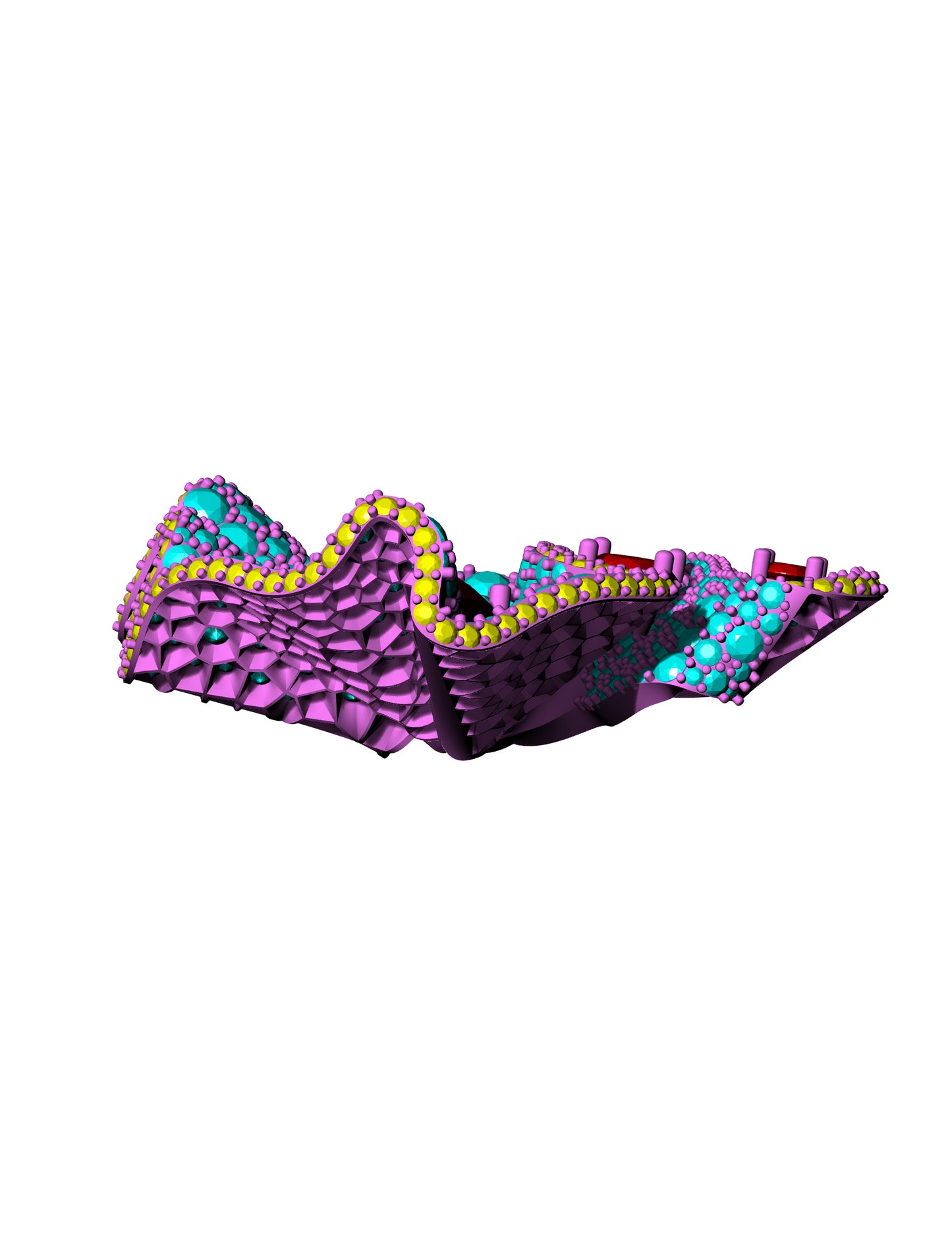 Cloth Motif Nature Inspired Brooch & Pendant CAD
