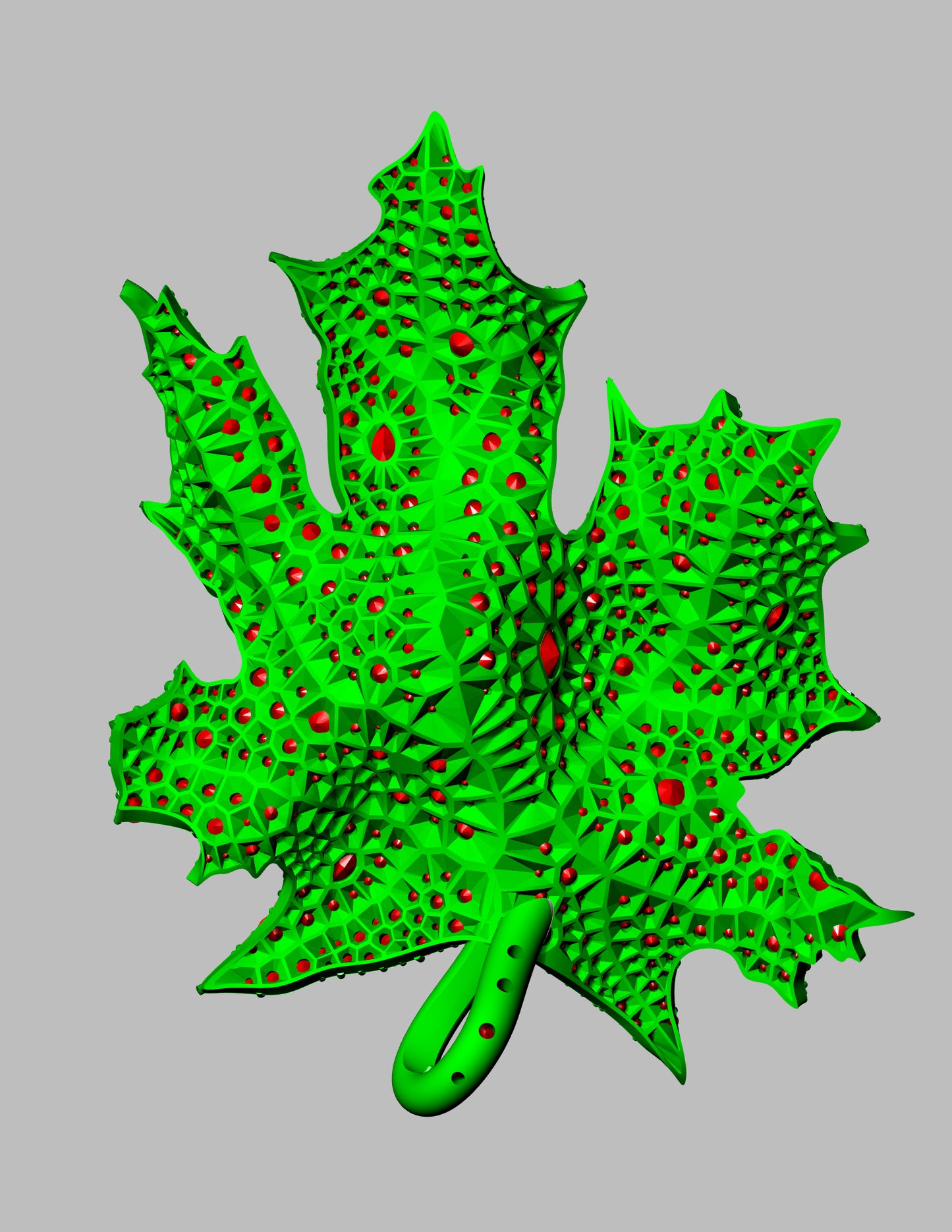 Maple Leaf Inspired Diamond Brooch & Pendant CAD 3dm and stl FILE