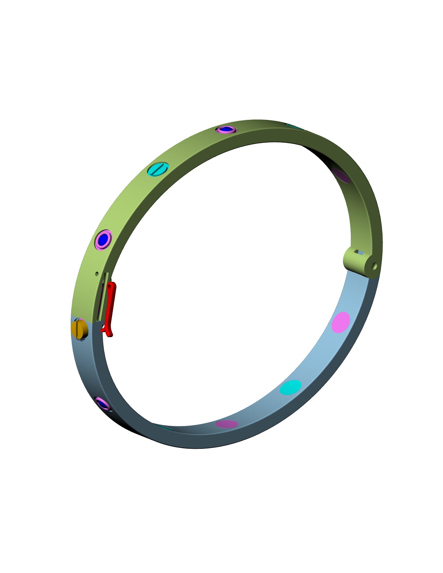 Screw & daimond claps bracelet CAD FILE