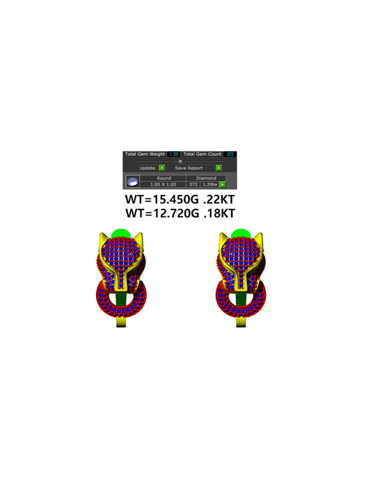 Panther daimond set earring CAD FILE