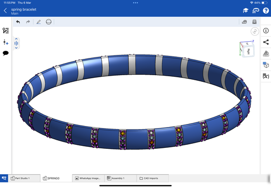 Star mounting jewellery, stretchable bracelet, CAD file, 3DM file