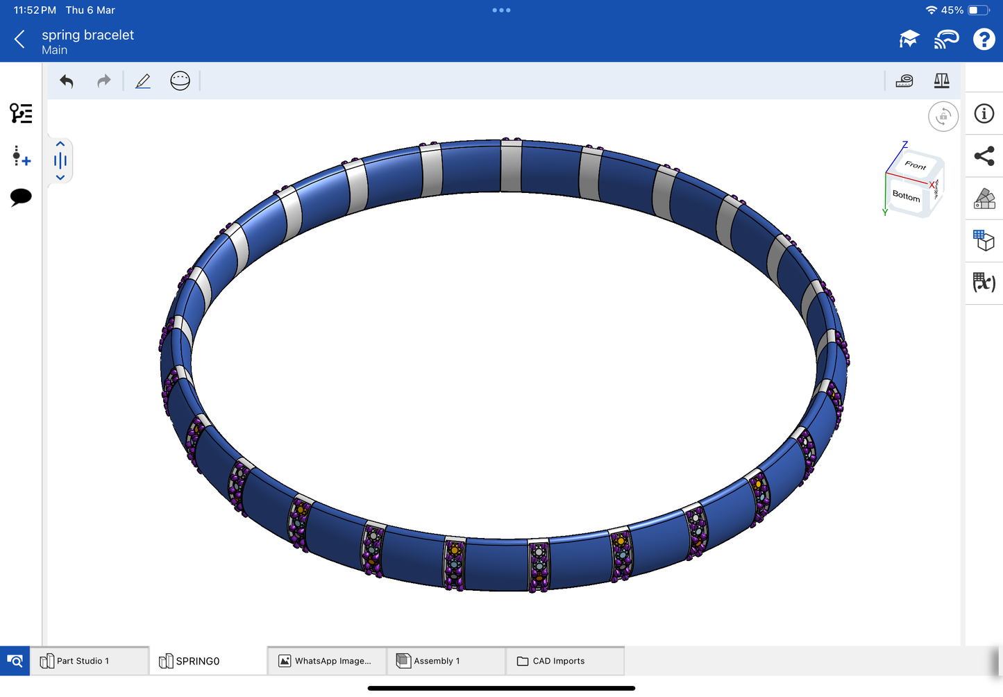 Star mounting jewellery, stretchable bracelet, CAD file, 3DM file