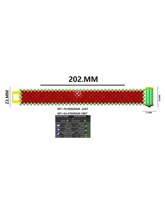 invibel setting carpet Bracelet CAD FILE