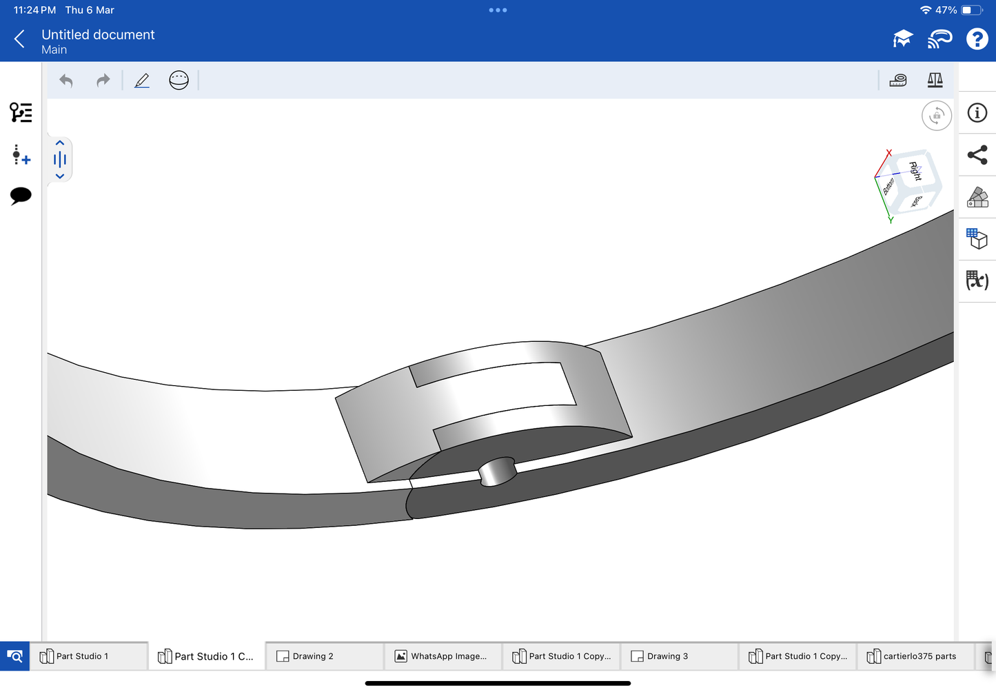 Cartier love bracelet narrow CAD file 3DM file