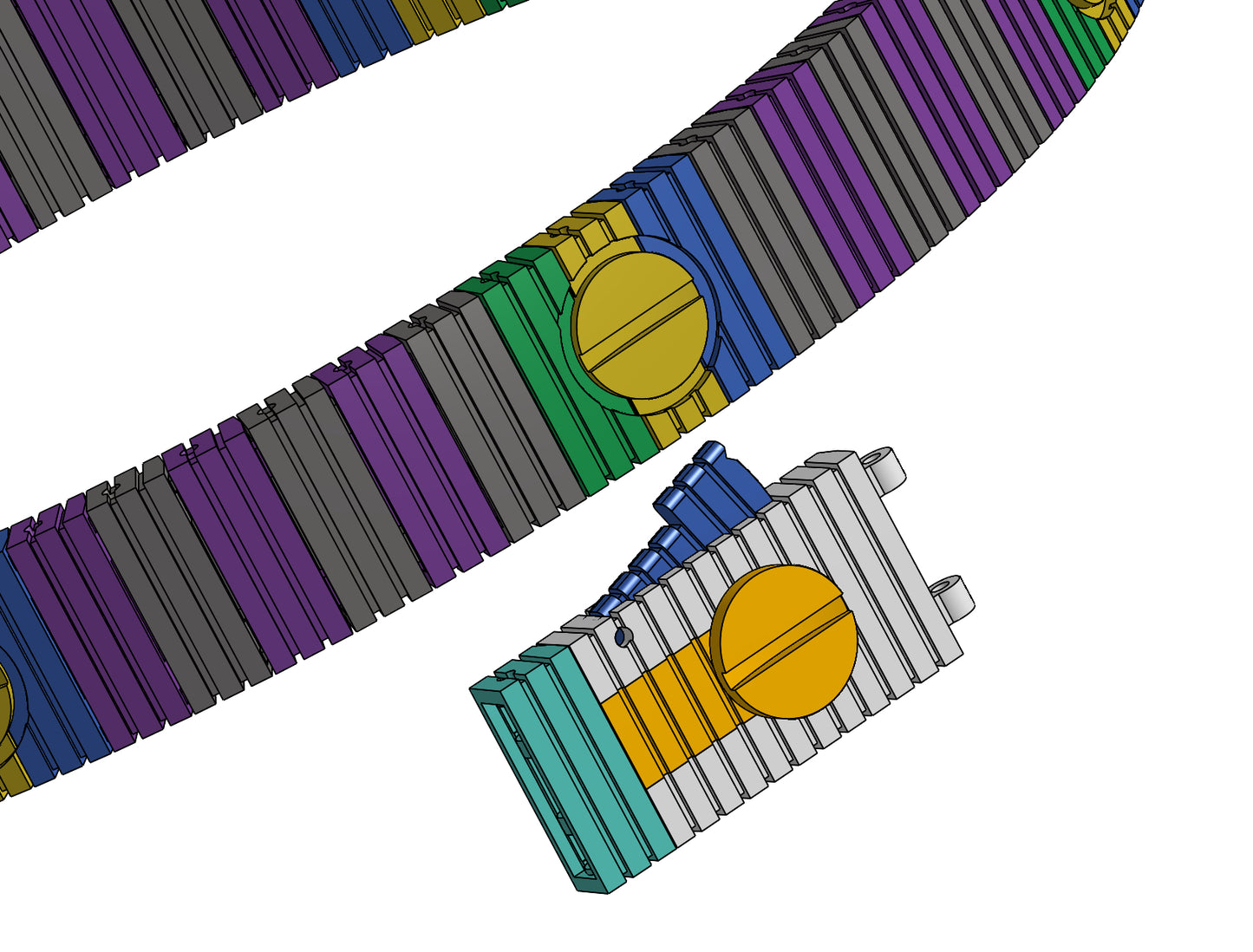 Flexible Love Inspired Bracelet CAD Design Cartier Style Lock Mechanism