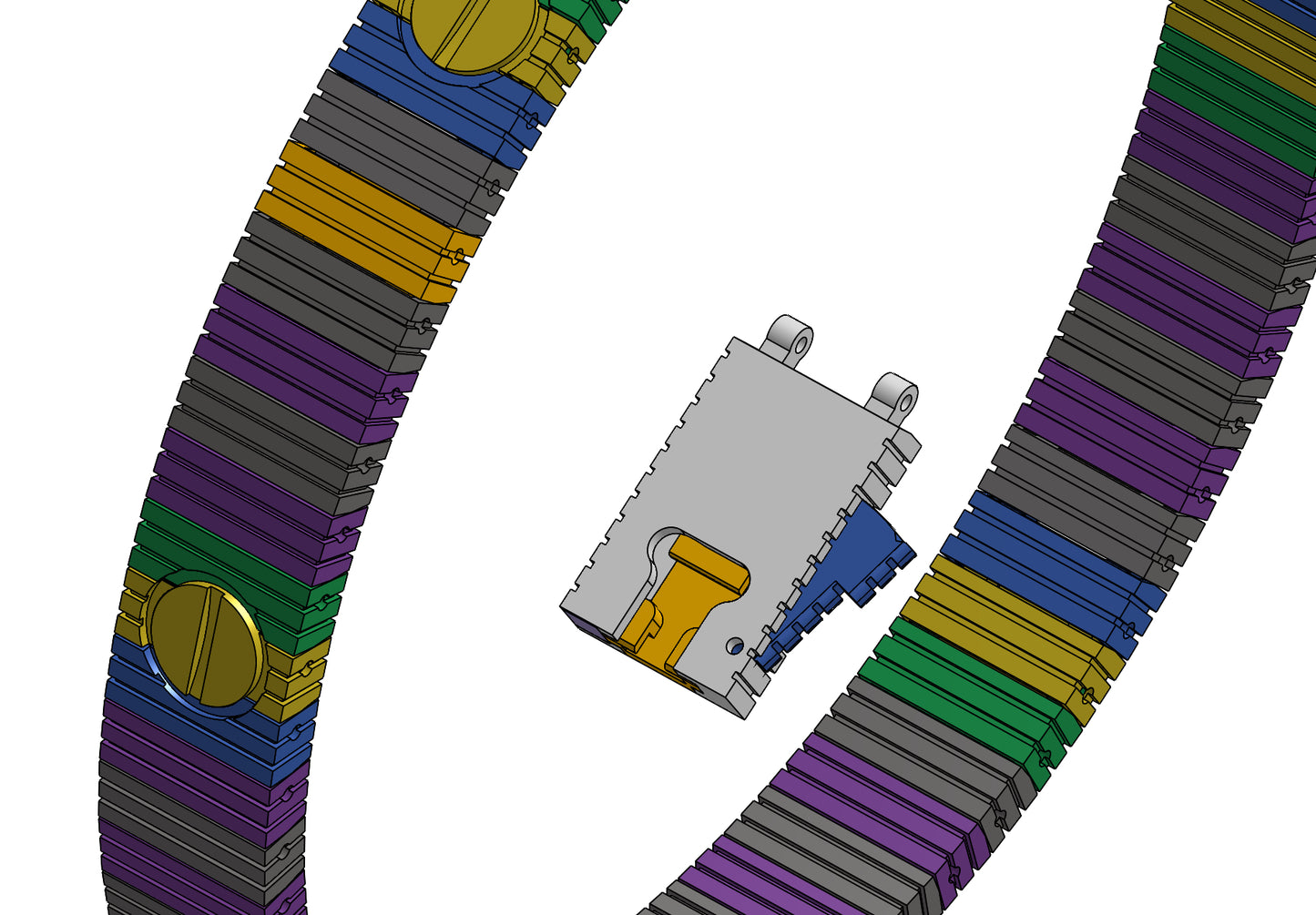 Flexible Love Inspired Bracelet CAD Design Cartier Style Lock Mechanism