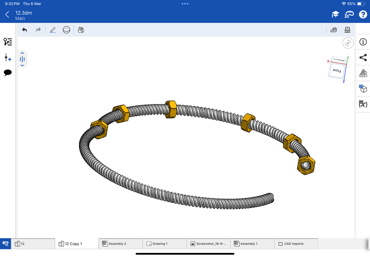 Cartier ecrou bracelet CAD file 3DM file