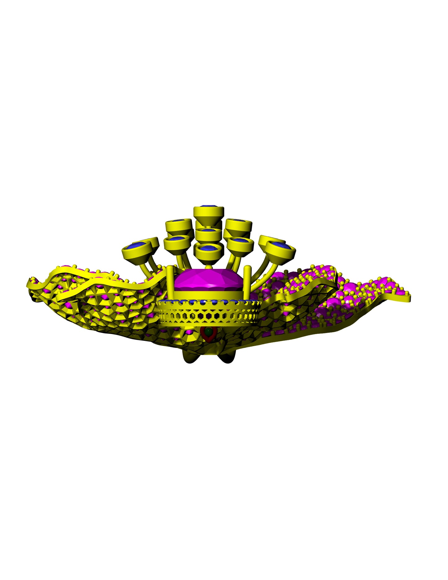 Nature Inspired Floral Pendant CAD