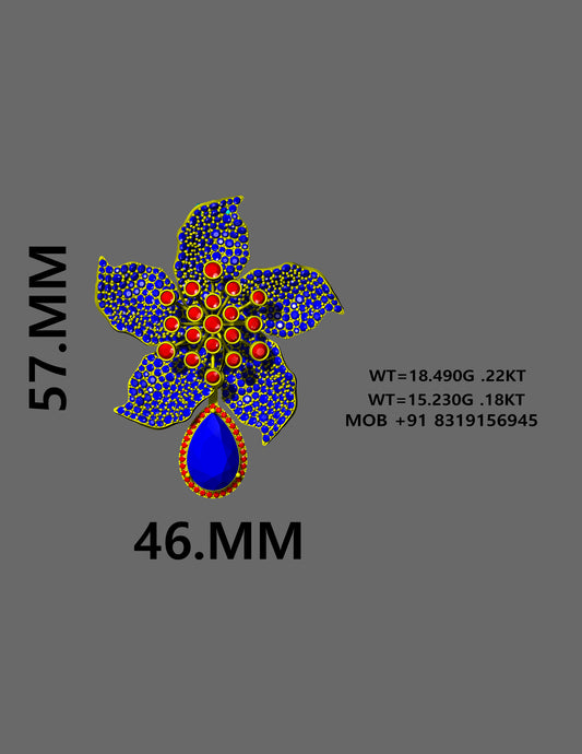 Nature Inspired Floral Pendant CAD