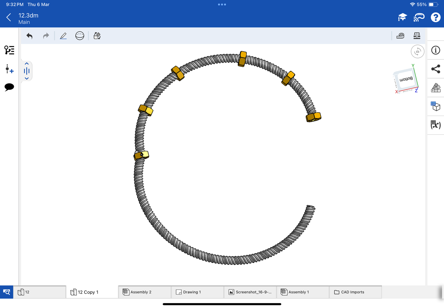 Cartier ecrou bracelet CAD file 3DM file