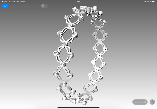 Ring into bangle CAD file 3DM file STL file