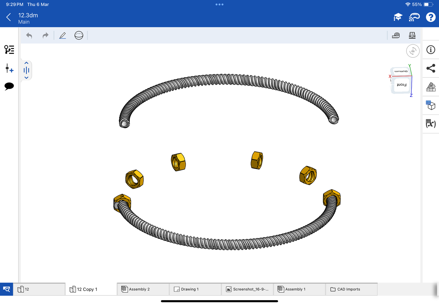 Cartier ecrou bracelet CAD file 3DM file