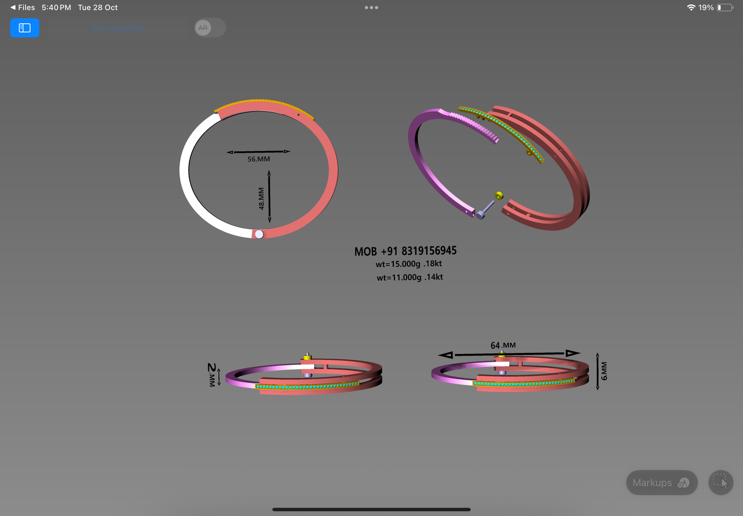 Sleek Handcuff-Style Hinged Gold Cuff Bangle