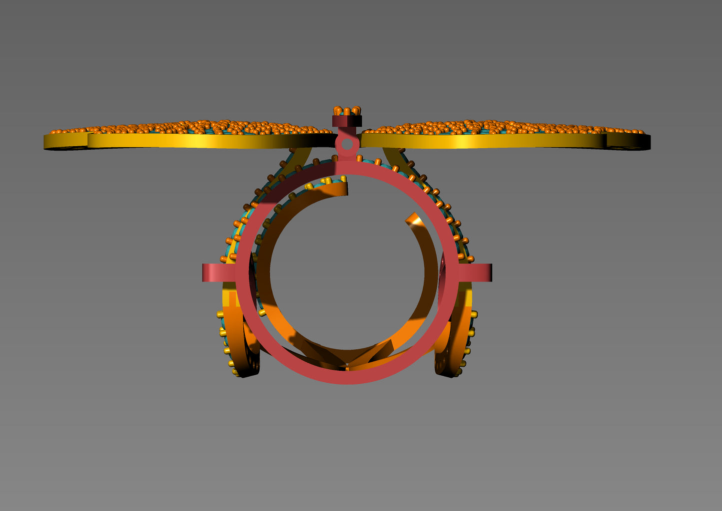 Butterfly Motif Kinetic Ring Movable Wings CAD Design 3D Model Files