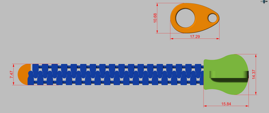 Gold Zipper Design CAD FILE