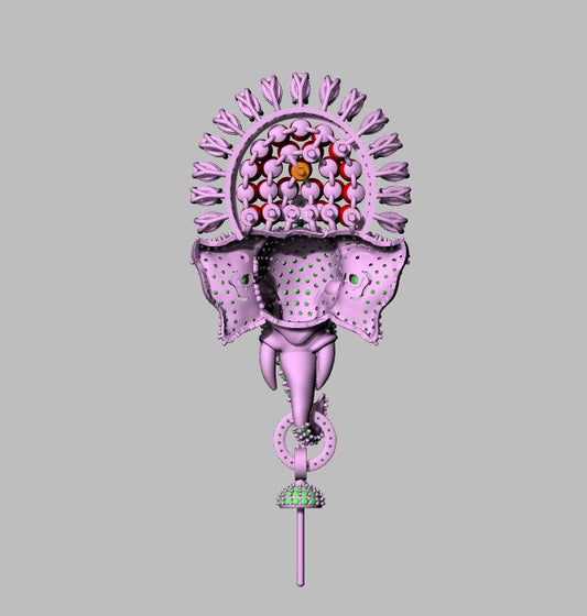 Elephant Temple Pendant CAD FILE