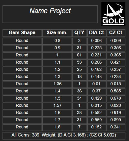 Horse Daimond Set Gold+Broch CAD FILE