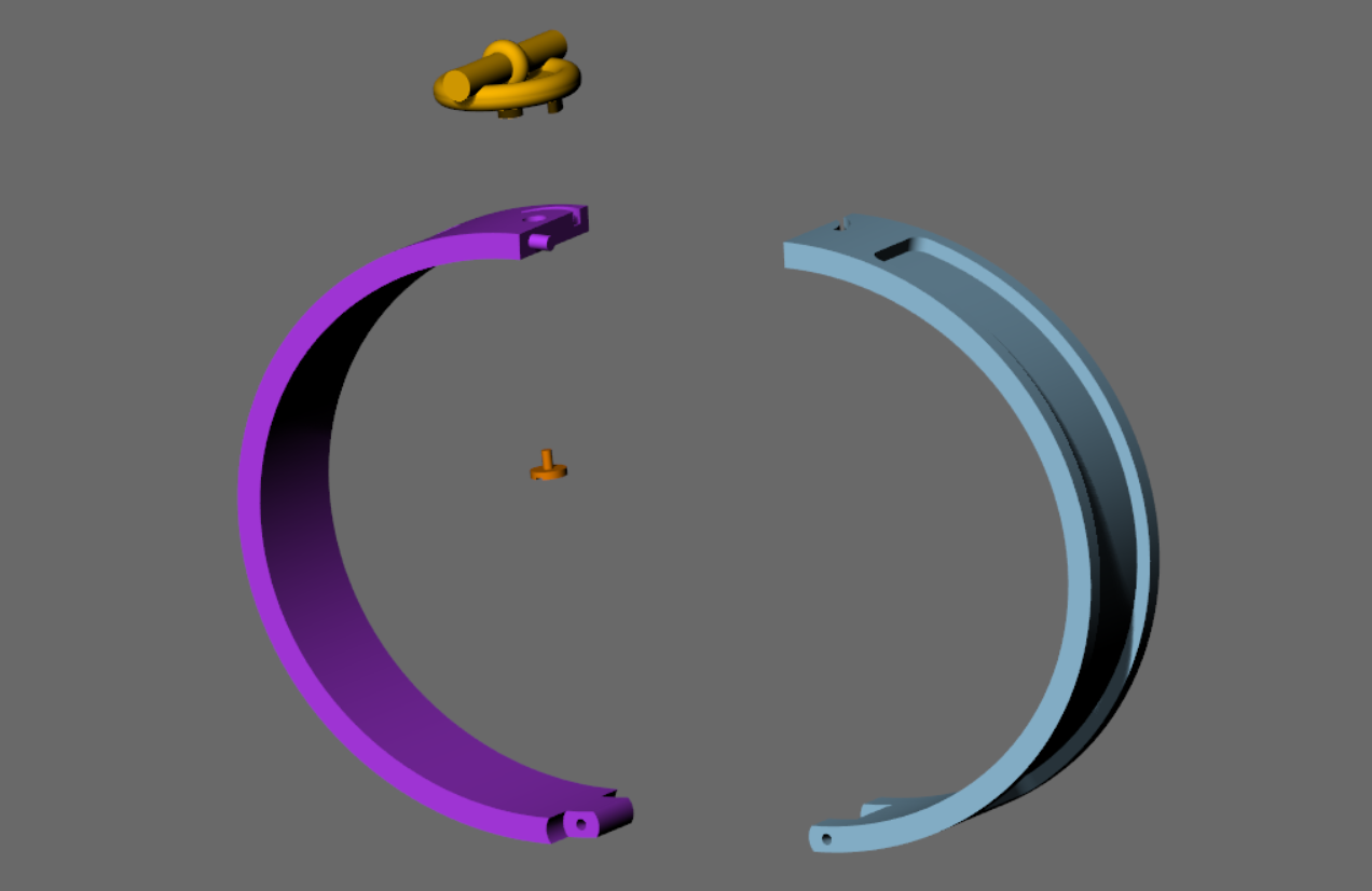 Hermes-Style Toggle Bracelet CAD
