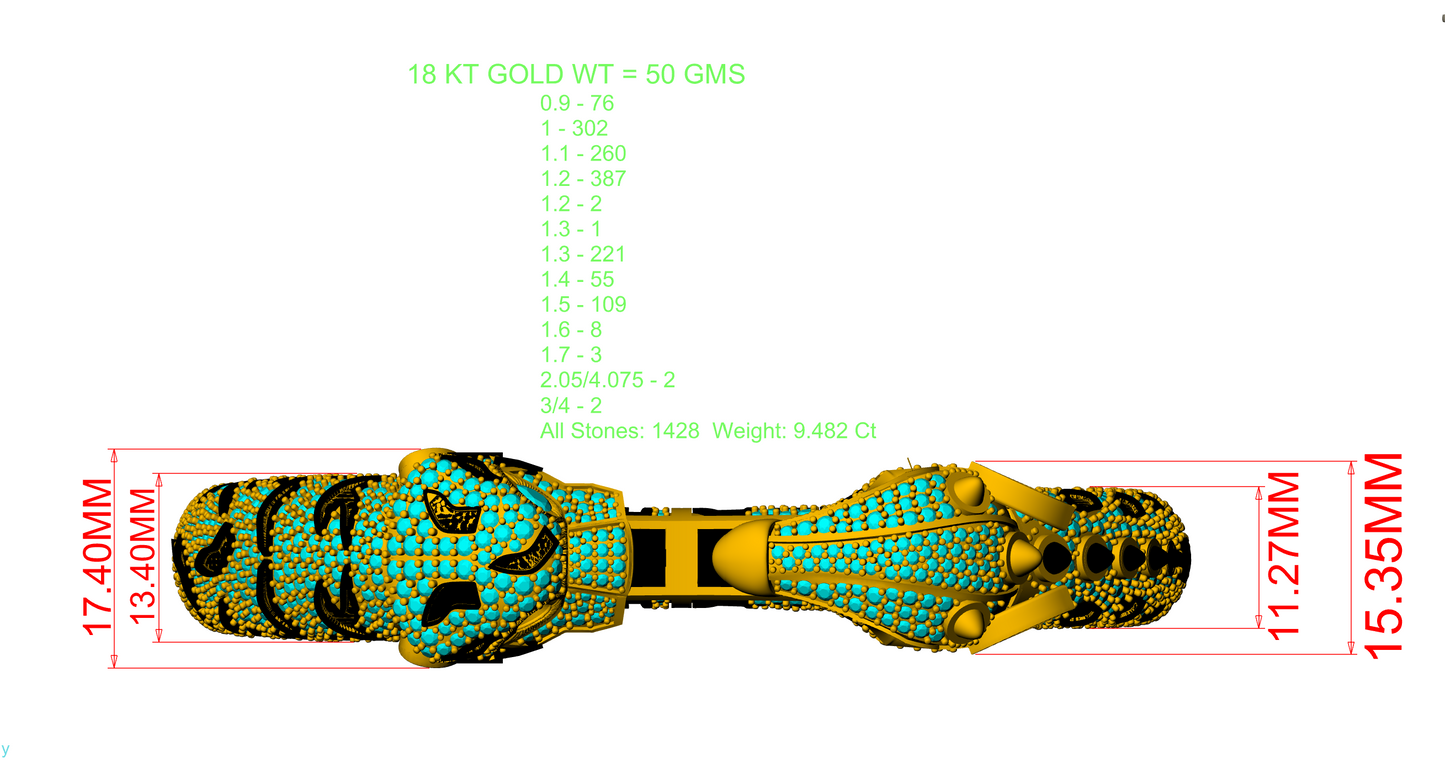 Doubel face Openable Bangle STL & 3DM CAD FILE