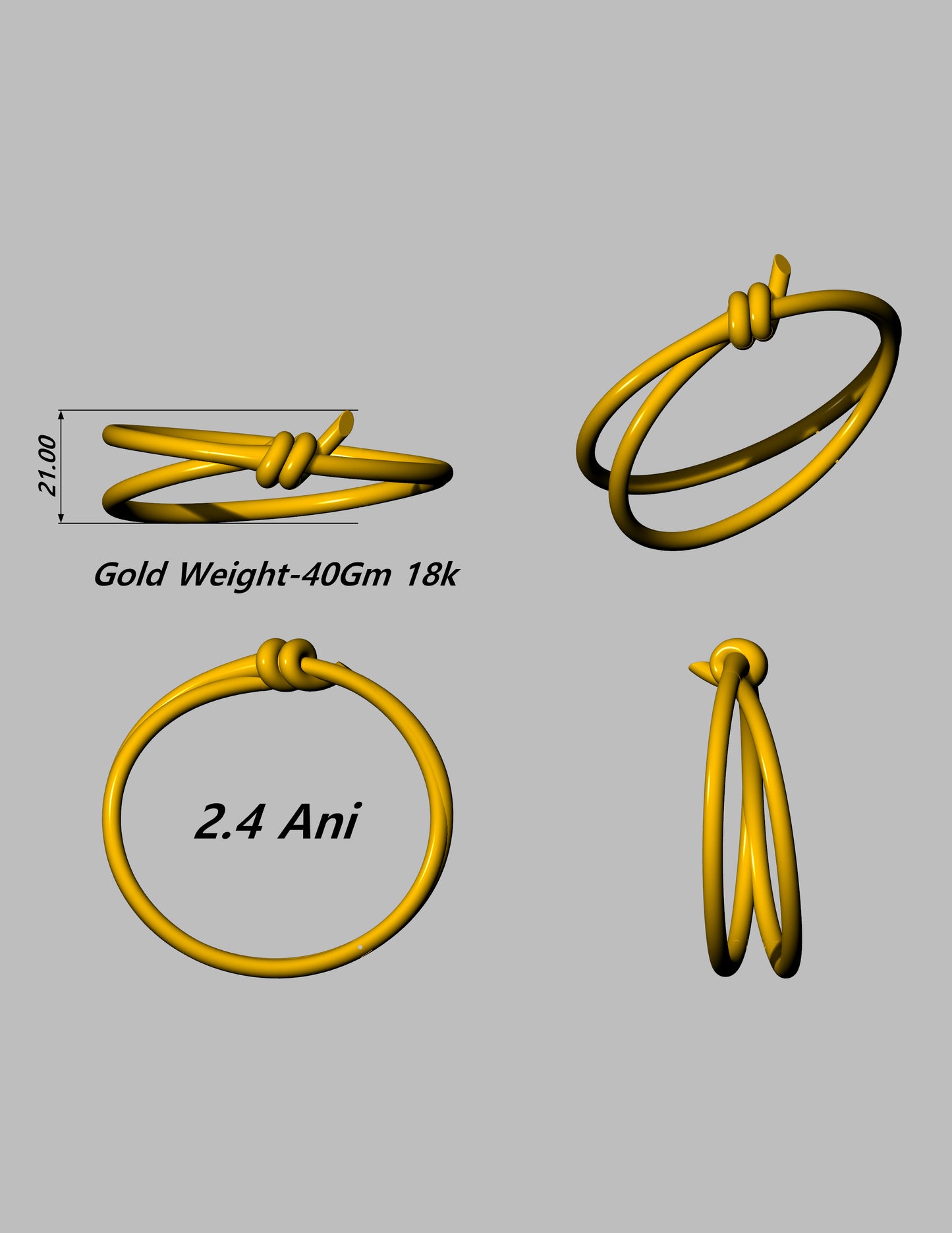 Luxury Hardware & Knot Style Jewelry CAD File Collection Production Ready 3DM and STL Designs