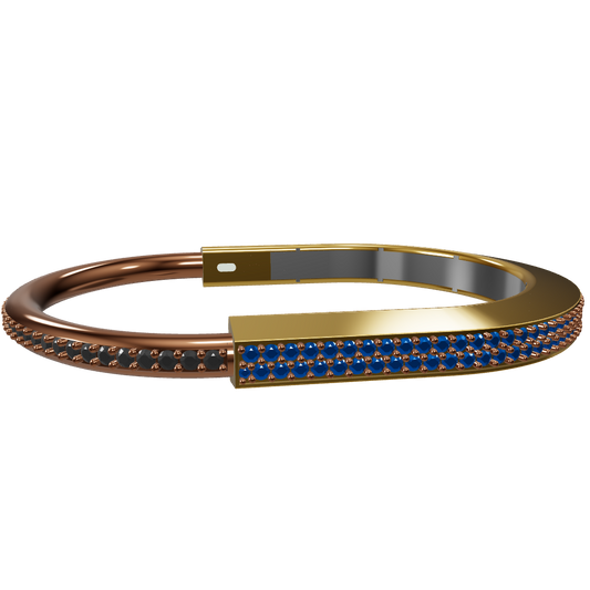 Tiffany Lock Style Full Pavé Diamond Bracelet | Hinged Lock Mechanism | CAD Design File