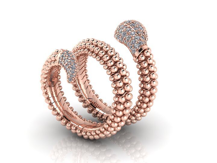 Bulgari serpenti bracelet and ring CAD file only STL