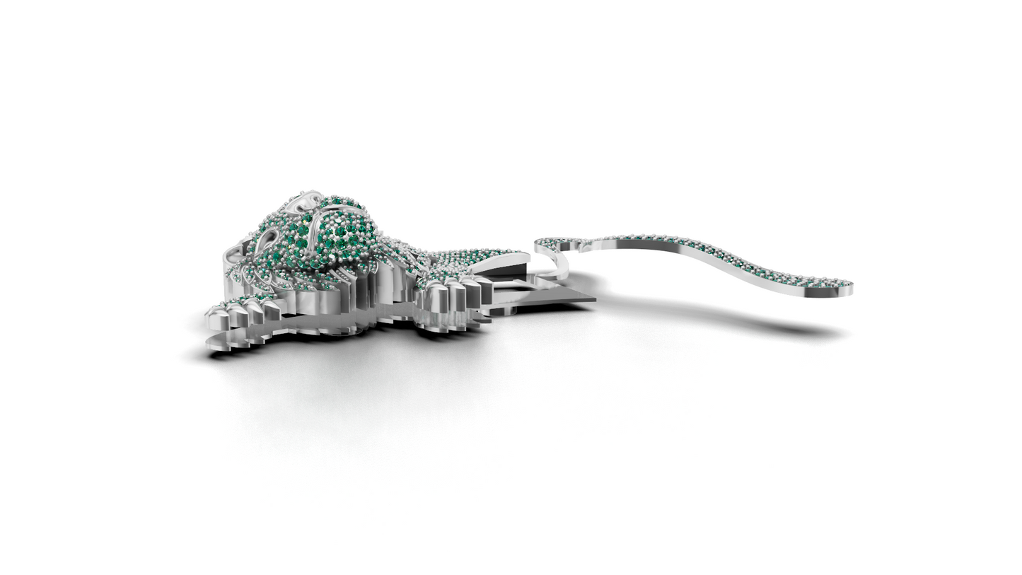 Lion Brooch CAD FILE