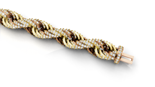 Twisted Diamond Necklace cad file 3D print model