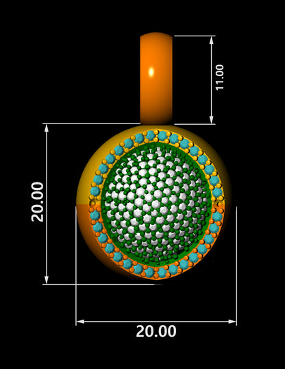 Round Dome Pave Diamond Pendant CAD Design