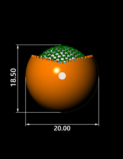 Round Dome Pave Diamond Pendant CAD Design