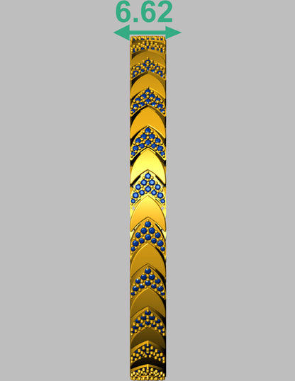 Stretchable Bracelet CAD File Design with Hidden Spring Mechanism