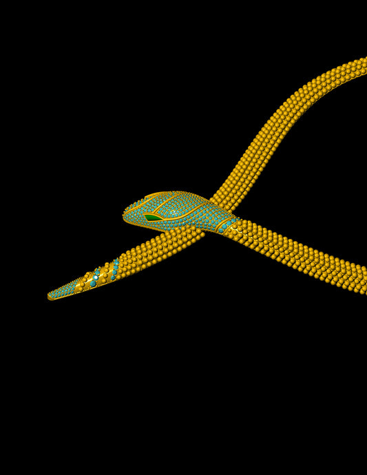 Royal Serpent Flexible Necklace CAD Design