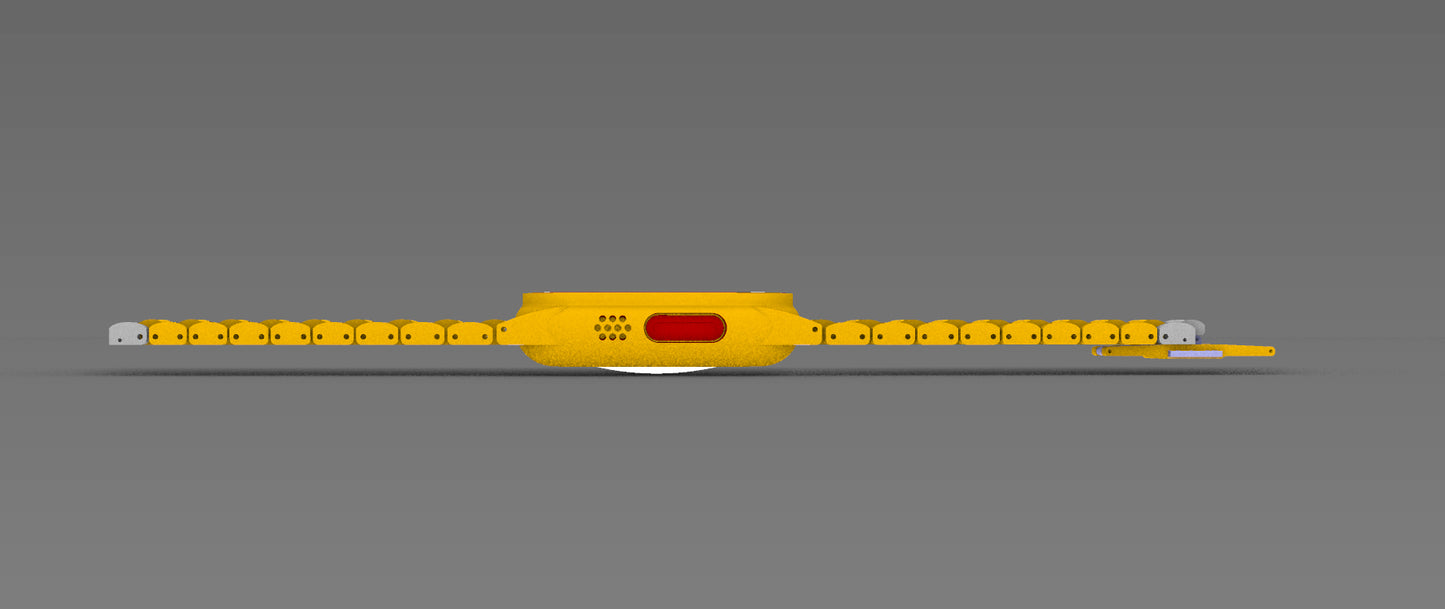 Luxury Metal Wristband with Locking Mechanism cad