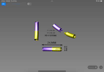 Curved Cylinder Lock CAD Design Jewelry Model