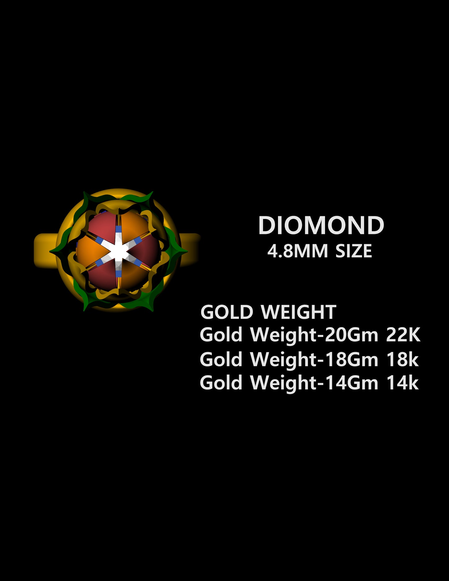 Lotus Bloom Diamond Ring CAD Design 3D Jewelry Model