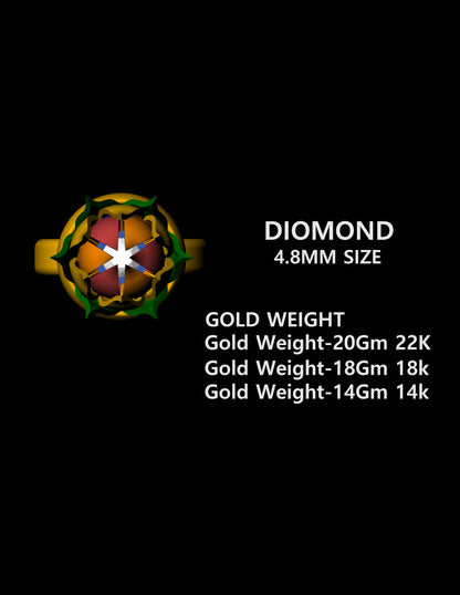 Lotus Bloom Diamond Ring CAD Design 3D Jewelry Model