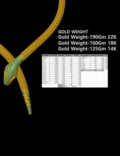 Royal Serpent Flexible Necklace CAD Design