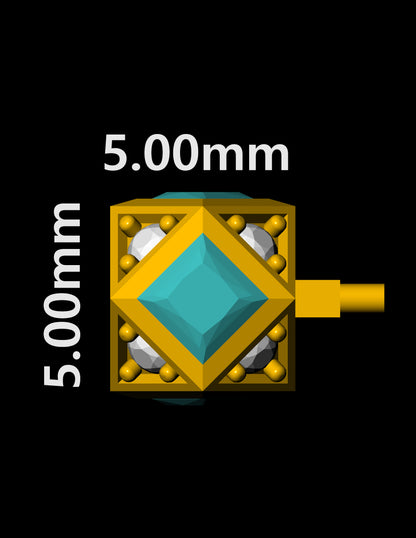 Geometric Cube Link Bracelet Jewelry CAD Design