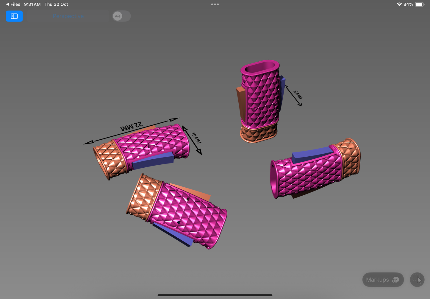 Textured Cylinder Lock CAD Design | Premium Jewelry Lock Model