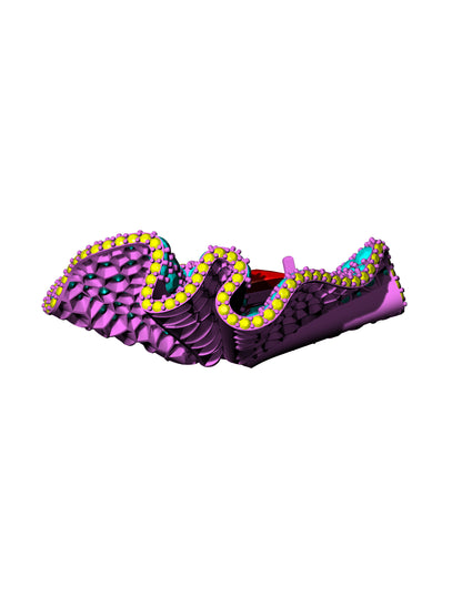 Cloth Motif Nature Inspired Brooch & Pendant CAD