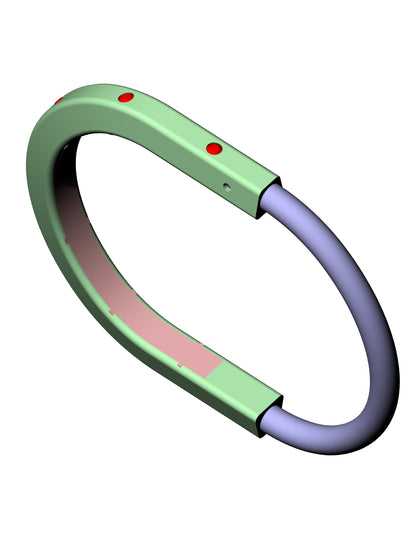 Curve Lock Diamond Bracelet CAD FILE