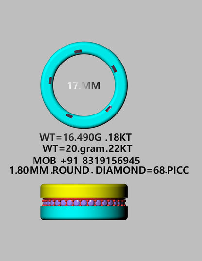 Stone Color Changing Mechanism Ring CAD File | 3DM & STL Files