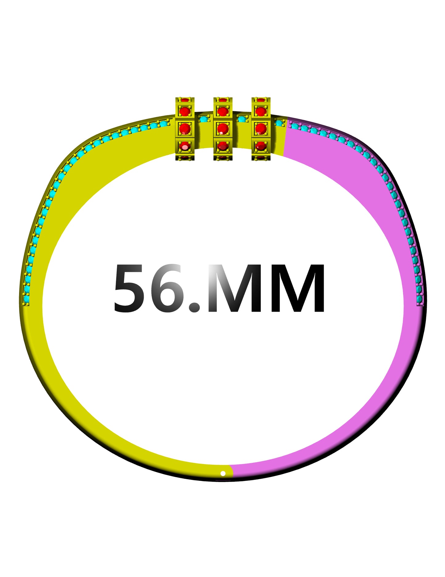 Number Lock Mechanism Diamond Bracelet CAD FILE